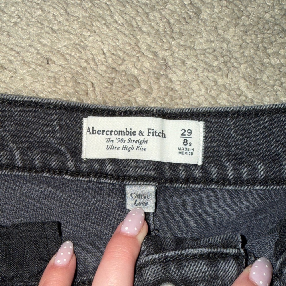 Abercrombie & Fitch Dark Gray Jean Shorts - Picture 3 of 3